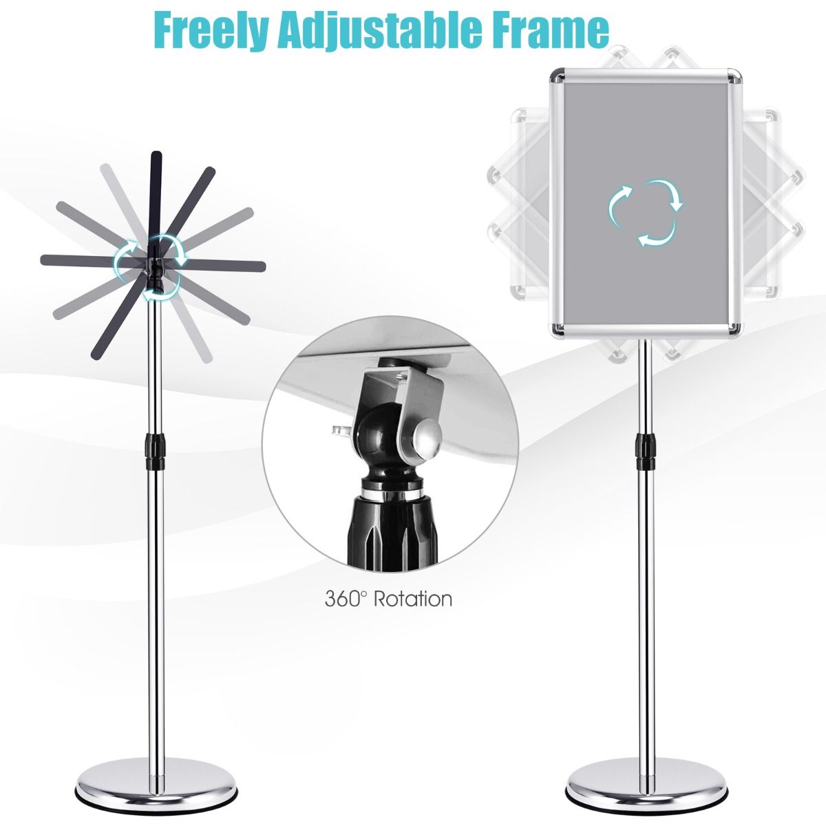 Coast Display Stand - Höhenverstellbar - 33 x 45 cm - Silber