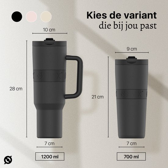 ONYX Trinkflasche mit Strohhalm 700ML - Wasserflasche für Kinder & Erwachsene - Thermoskanne Edelstahl-Reisebecher - Motivations-Trinker - Trinkbecher für die Schule - Schwarz