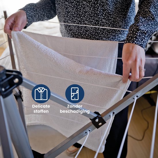 Ezeespinner - Elektrischer Wäschetrockner - Klappbares Trockengestell mit automatischer Abschaltung - Mit Fernbedienung - Kapazität bis zu 25 KG - 10W