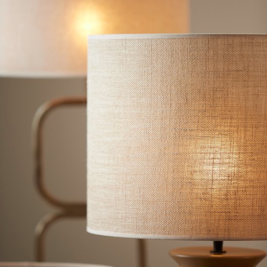 Light & Living Lampenschirm Breska – 35 x 30 x 35 (B x H x T) – Textil – Sandfarben