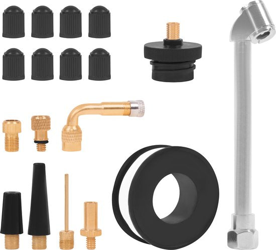 VONROC PRO Reifenpumpe - Fahrradpumpe - 3-in-1: pumpen, Druck messen und entlüften - Digitales Manometer - Geeignet für Kompressor und Druckluft - 10 bar - Universal EURO/DIN 7,2mm Kopfdurchmesser - Inkl.