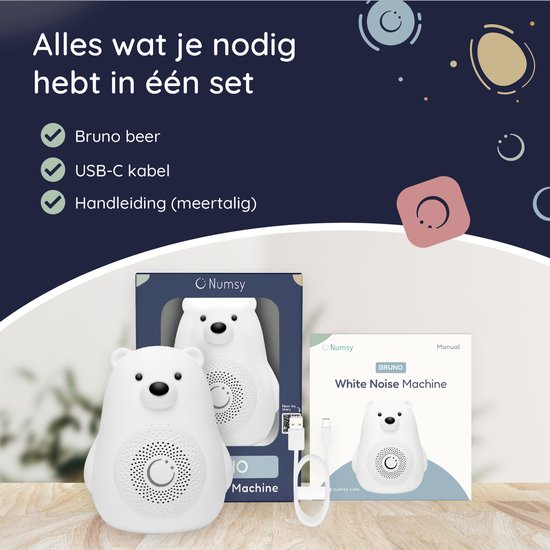 Numsy Bruno White Noise Machine Baby - Weißes Rauschen Gerät - 2025