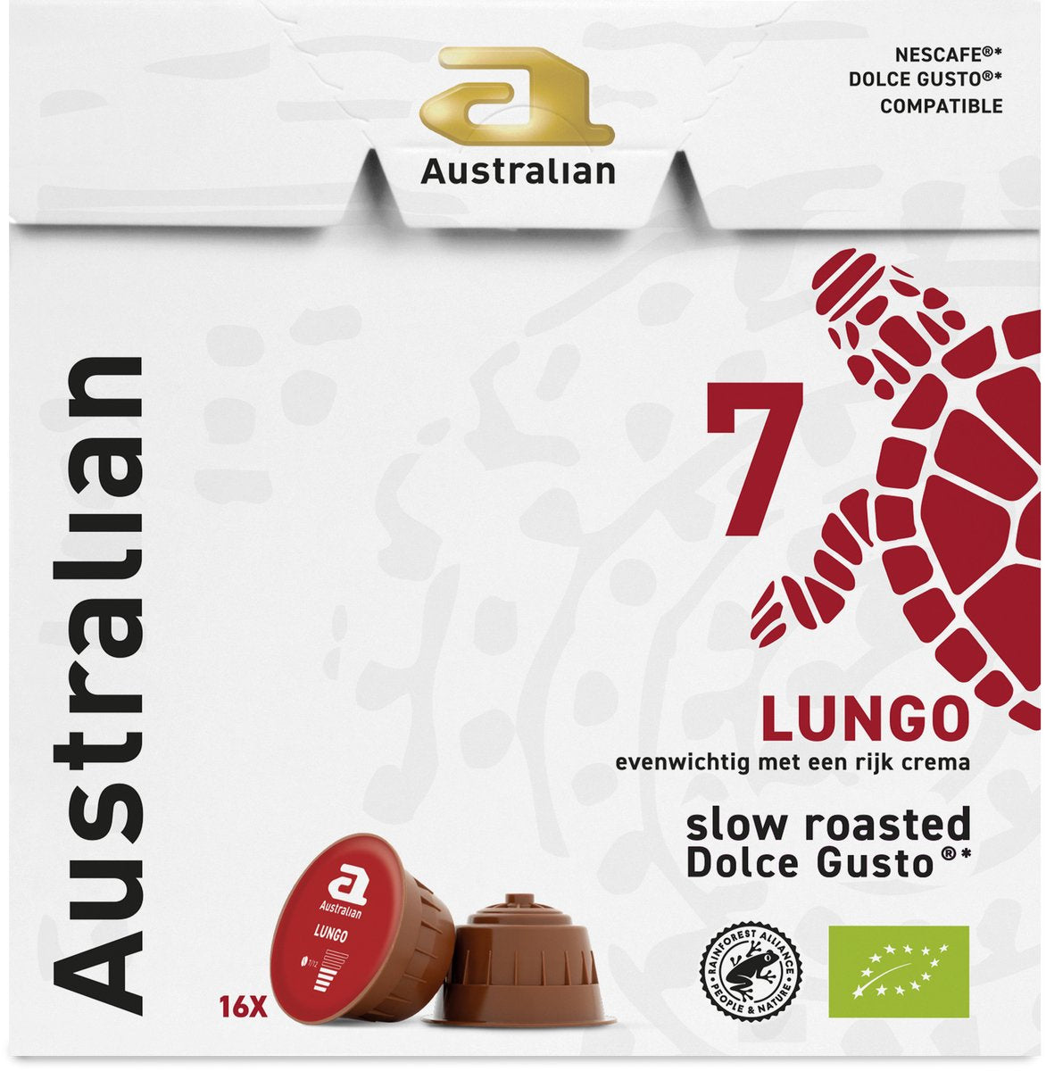 Australian Lungo-Kaffeekapseln für Dolce Gusto – 4 x 16 Kapseln – BIO