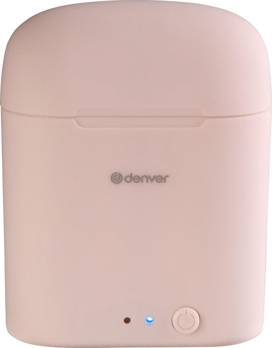 Denver TWE-46 - Ohrhörer - Drahtlos - Drahtlose Ohrhörer - Bluetooth - mit Ladebox - Freisprecheinrichtung - Sport - Headset - In-Ear - Bluetooth 5.0 - Pink