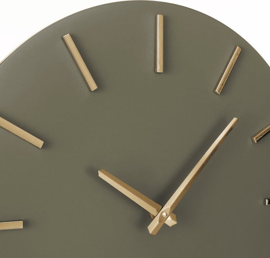 Mica Decorations Brixen Wanduhr - Ø36 cm - Dunkelgrün