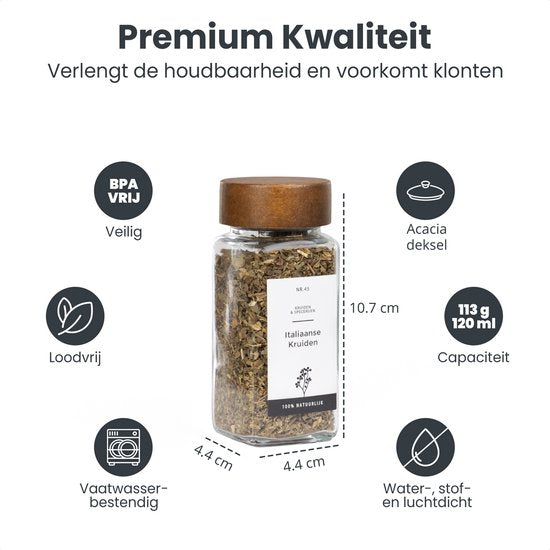 Organess Gewürzregal mit 28 Gewürzdosen - Gewürzregalschublade - Gewürzorganisation - Küchenschubladenorganisation - Komplettset - 4 Stück - Akazie