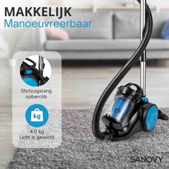 Sanovy ProPower-9100+ Staubsauger - beutellos - 3L - Kompakt - Blau