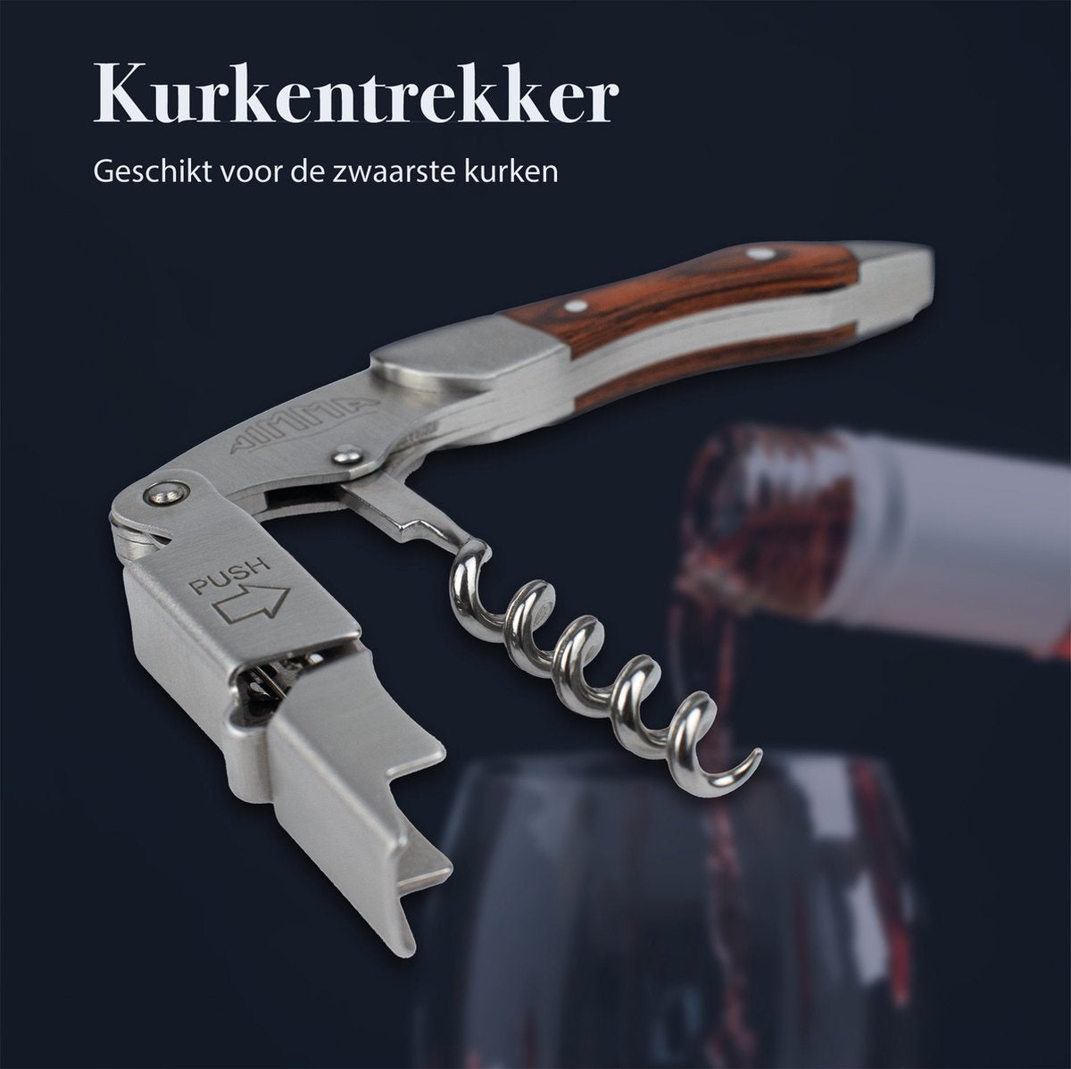 NimmaÂ¬Ã† Korkenzieher - Multifunktional - Weinöffner - Kellnermesser - Wein-/Bierzubehör - Ã–ffner - Edelstahl