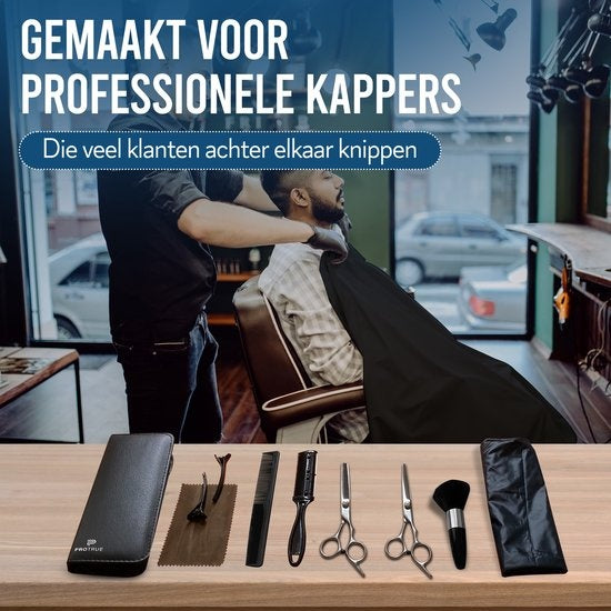 Komplettes Friseurset - 10-teilig - Friseurschere rechtshändig - Ausdünnungsschere Friseur - Haarschere - Coupe Schere - Haarscheren Set