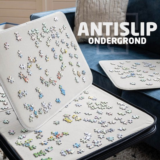 BREND BR-2246 Puzzle-Ordner mit bis zu 1000 Teilen - Mit Griff und Reißverschluss - Rutschfest - Ideal für Zuhause, auf Reisen und im Urlaub - Schwarz