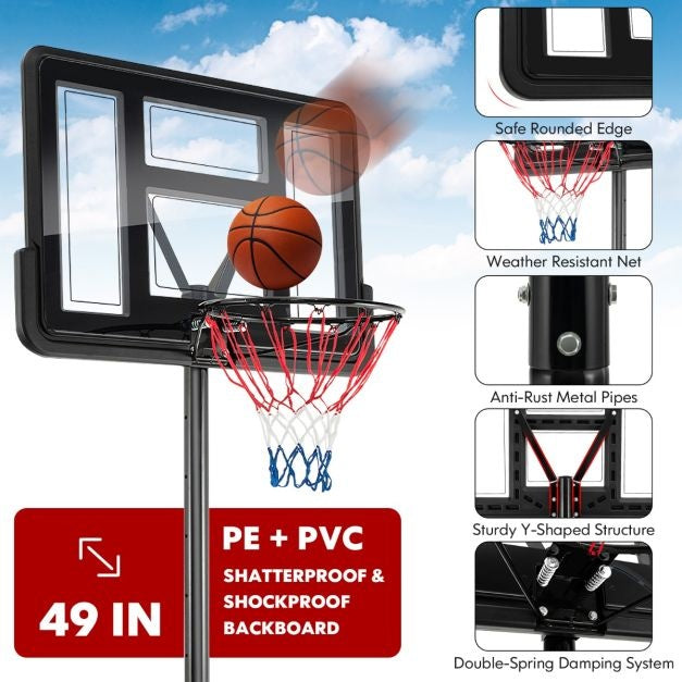 Coast Basketballständer - 130 - 305 cm - Höhenverstellbar