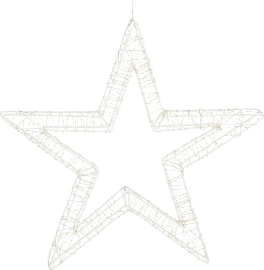 Luca Lighting Star Pendelleuchte mit warmweißer LED-Beleuchtung - Ø56 cm - Metall - Weiß