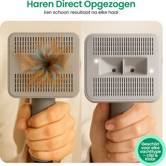 Gopets - 9-teilige Hundeschermaschine - Tierschermaschine für dickes Fell - mit Vakuum & Massagebürste - 23 x 30 cm