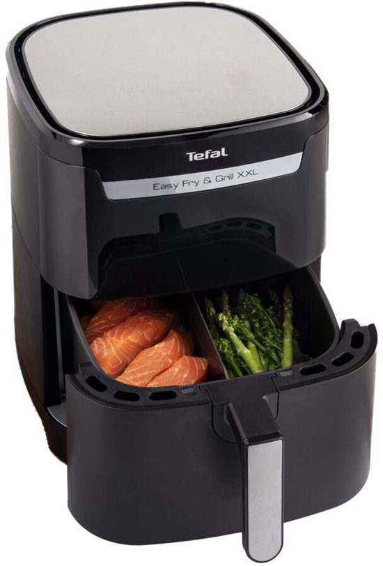 Tefal Easy Fry & Grill XXL EY8018 – 2-in-1-Heißluftfritteuse und Grill – 6,5 l – FlexCook – 8 Programme – Schwarz – Für 8 Personen