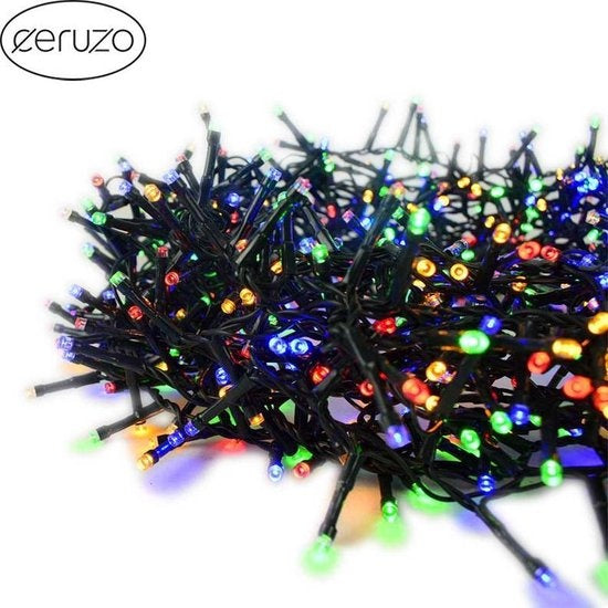 Ceruzo Farbige Weihnachtslichter - Micro Cluster - 1000 LEDs - 20 Meter - 8 Lichtfunktionen + Memory - mehrfarbig