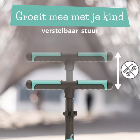 Chillafish Kinder-Tretroller für Jungen und Mädchen ab 5 Jahren mit Fußbremse – Blau-Grün – Tretroller mit verstellbarem Lenker – Zusammenklappbar und leicht, mit ABEC-5-Rädern – Modell Flexxi