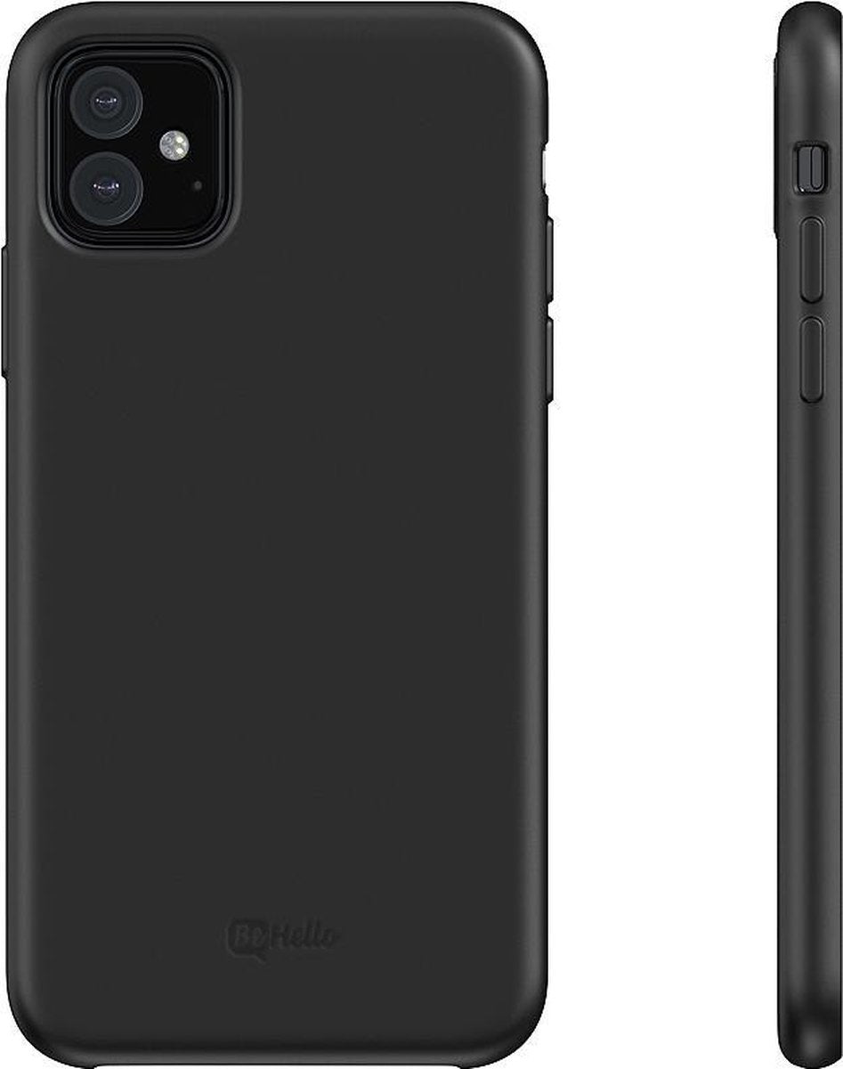 BeHello iPhone 11 Flüssigkeit Silikonhülle Schwarz