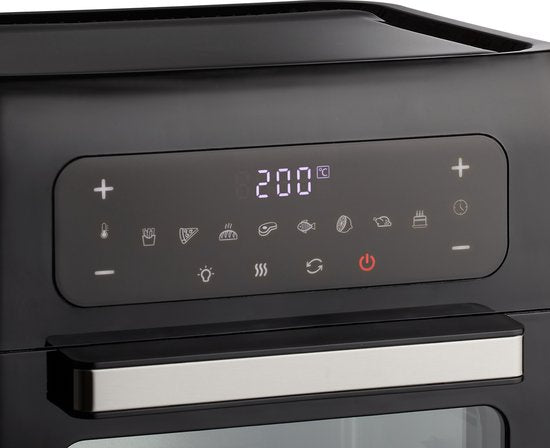 Tomado TAF1201B - Airfryer Ofen - Heißluftfritteuse - 12 Liter - 8 Programme - PFAS frei - 1500 Watt - Schwarz
