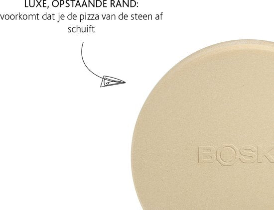 Boska Pizzastein Deluxe - für Backofen & BBQ - Krustenpizza - Ø 29,5 cm - BBQ Zubehör