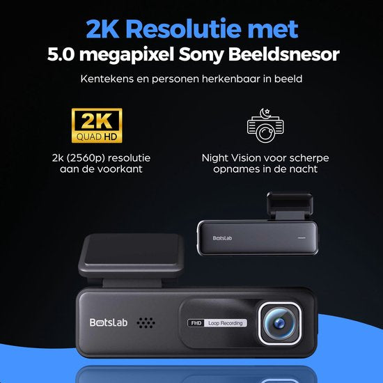 Botslab HK30 Pro 2K WLAN-Dashcam – 2K-Auflösung – WLAN mit App – 140-Grad-Blickwinkel – Parkmodus – Dashcam für das Auto