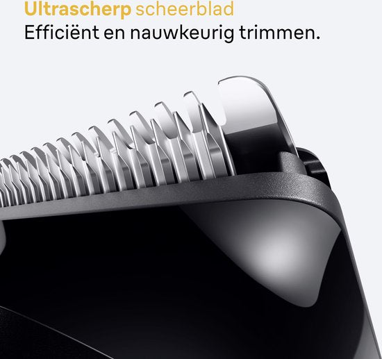 Braun Barttrimmer Series 5 BT5520 + 4 Aufsätze – 40 Schnittlängen – Scharfe Scherklinge – Schwarz