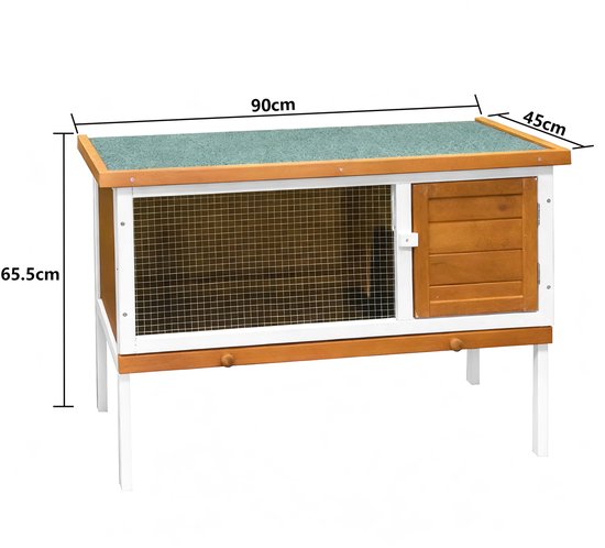 Kaninchenstall – Stall für Nagetiere (Kaninchen, Meerschweinchen) – Tierkäfig – Tierunterkunft – für drinnen und draußen geeignet