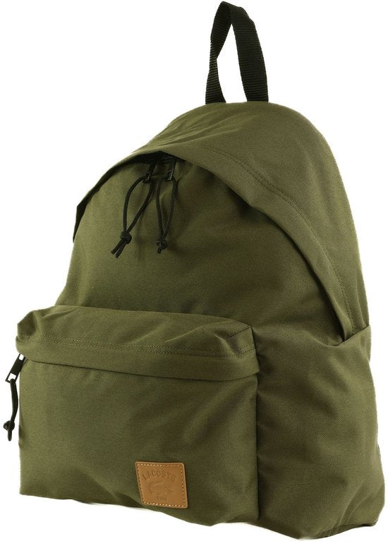 LACOSTE Freizeitrucksack mit Laptopfach Rucksack mit Aufnäher Ivy Green Khaki