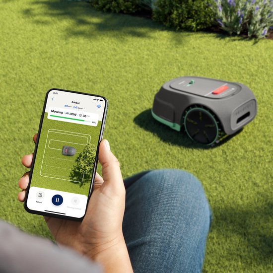 Philips - Mähroboter Serie 3000 - Kreuzmähen - GPS-Kartierung - Intelligentes Mähen - Regensensor - Grau