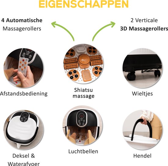 CALMENTA® XXL Fußbad - 12L - Automatische Radmassage - Infrarot - bis zu 48°C - Fußbadmassage - Fußmassage - Shiatsu