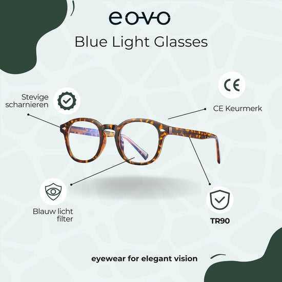 Blaulichtfilterbrille ohne Sehstärke, ORANGE-BRAUNES Tiger-Gestell | Damen | Blaulichtbrille | Computerbrille