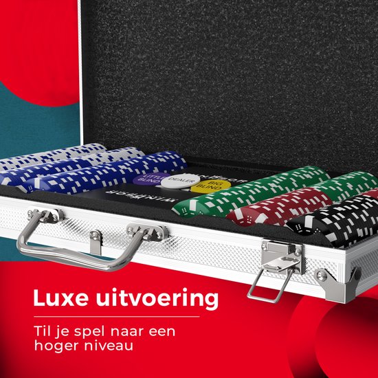 Windsor Poker Set - 300 Chips - Pokertuch - Blinds - Karten - Pokerchips - Pokerchips