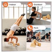 DH FitLife Push-up-Griffe aus Holz – 2er-Set – Buche – max. 200 kg