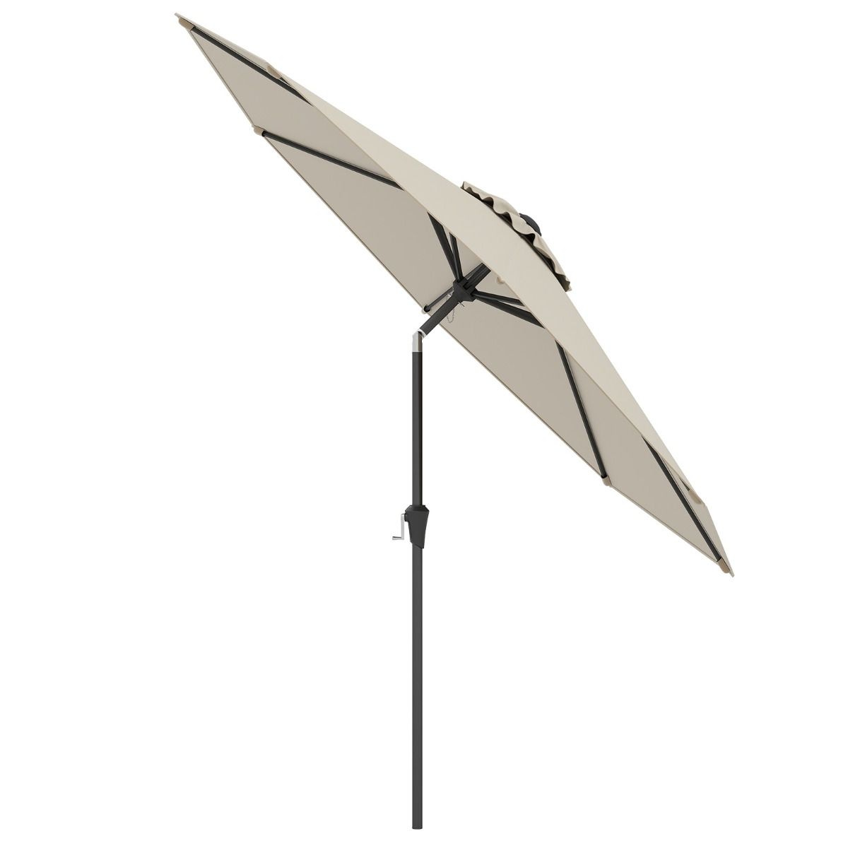 Coast Großer Terrassenschirm – Neigbar mit Kurbel – UV-Schutz – 270 cm – beige