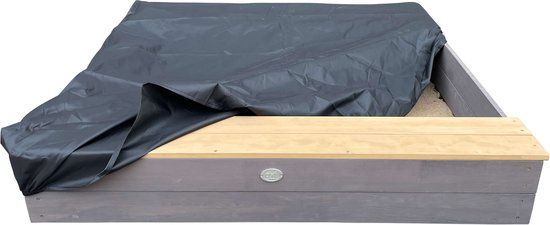 AXI Evy Sandkasten mit Wasserbecken und Stauraum Grau/Braun – inklusive Zubehörset