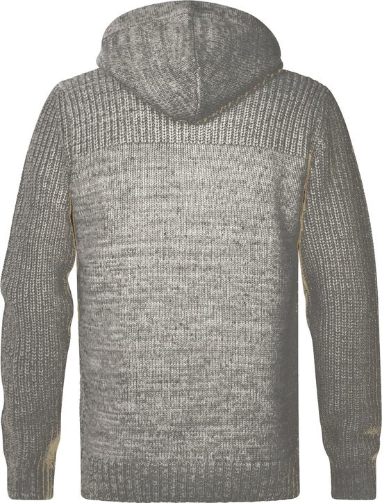 Petrol Industries - Herren-Rippenstrickjacke Portage - Grau - Größe XL