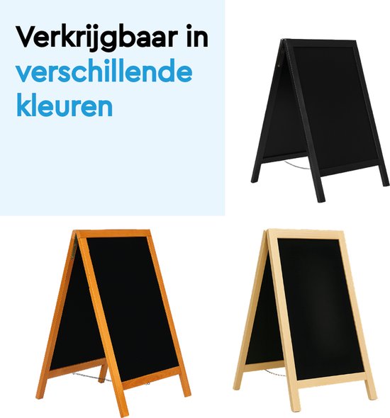 BRASQ Kreidetafel Mahagoni – 55 × 85 cm – Kreidetafel – Werbetafel – Straßentafel – beidseitig beschreibbar – für den Innen- und Außenbereich – Gastronomie