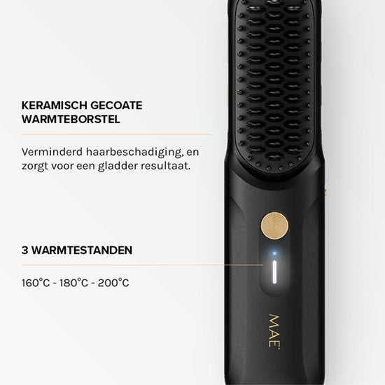 MAE® Touch Up – Kabellose Stylingbürste – Heizbürste – Kabelloses Glätteisen