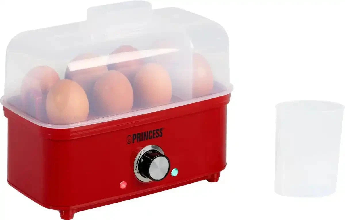 Princess Hot-Dog-Maker & Eierkocher 2-in-1 – Für 6 Hot Dogs und 8 Eier mit Brötchenwärmer