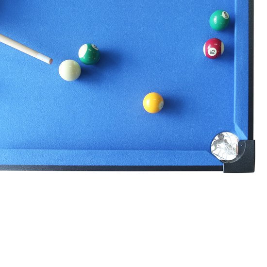 Cougar Pool Table Mini Portable Schwarz/Blau - Handlicher Griff - Inkl. Bälle - 118x64x12cm