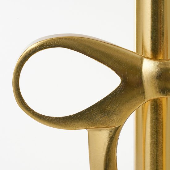 Beistelltisch – H 57 x Ø 25 cm – Recyceltes Aluminium – Gold