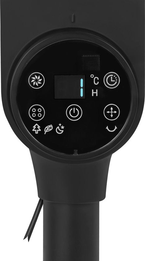 VONROC BREEZE Fan - leiser Bodenventilator - 88cm - Inkl. Fernbedienung - 3 Geschwindigkeiten - Swing-Funktion - 180° schwenkbar - schwarz