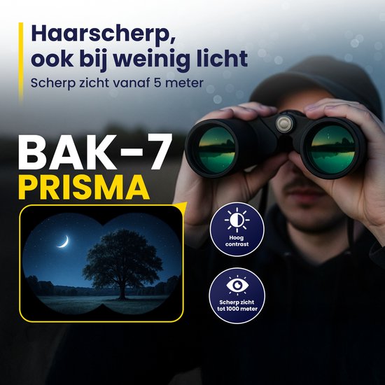 ODESSEY Fernglas – mit Stativ, Schutzhülle, Pflegeset und Handyhalterung – 10x42 – FMC – BAK-7 – für Erwachsene und Kinder