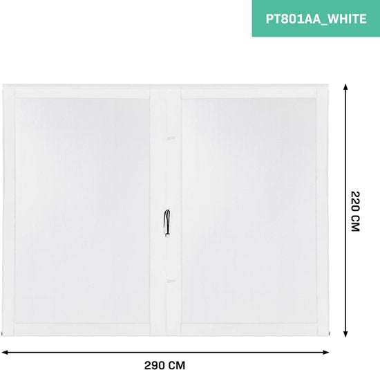 VONROC Seitenwände mit Moskitonetz - Für Premium Partyzelt PT501XX - 50+ UV Schutz - Weiß