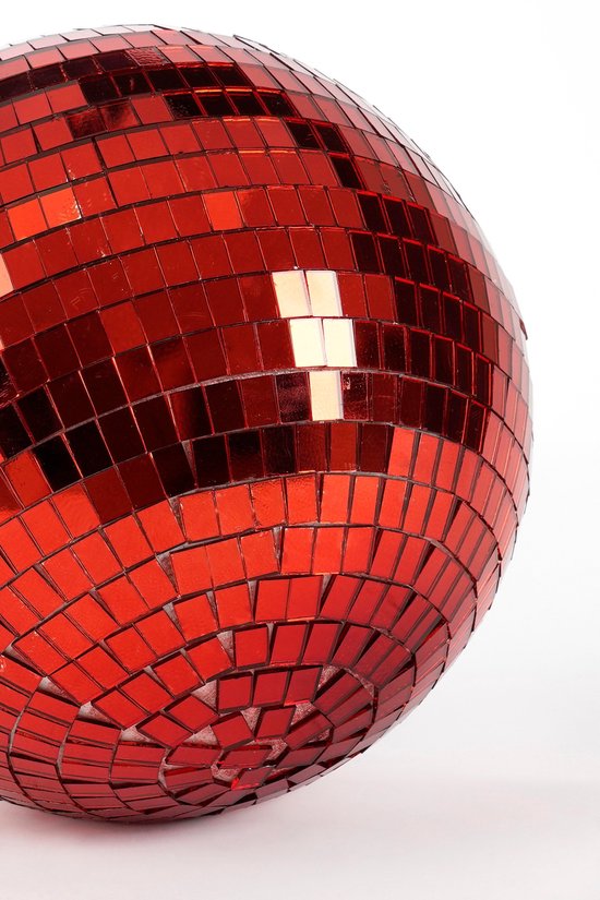 Mica Decorations Weihnachts-Discokugel – Ø 30 cm – Rot