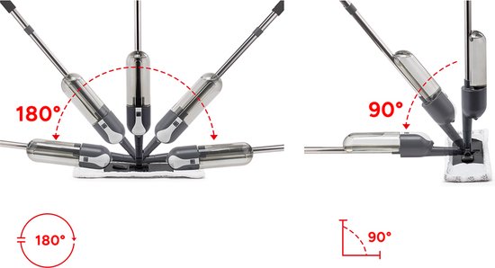 Home & Comfort Spray Mop - Bodenwischer - Leichtgewicht - 360° drehbar