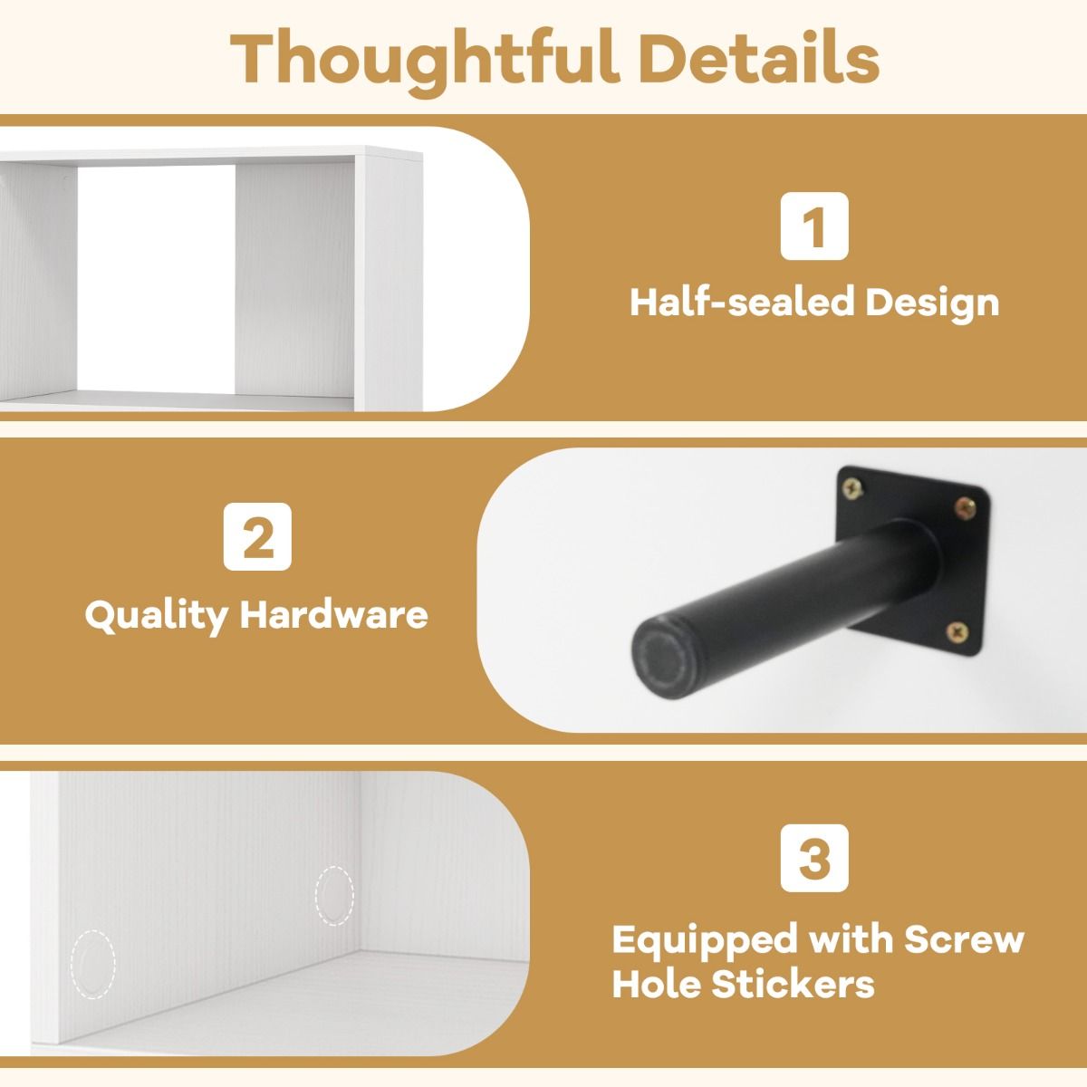 Coast 4-Cube Bücherregal 90 x 30 x 90 cm Weiß - 2-stufiges Regal mit Metallbeinen für Büro und Zuhause