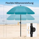 WOLTU Garten-Sonnenschirm, rund, Ø 155 cm – Blau – UV-beständig – Wasserdicht – Für Terrasse, Balkon und Strand