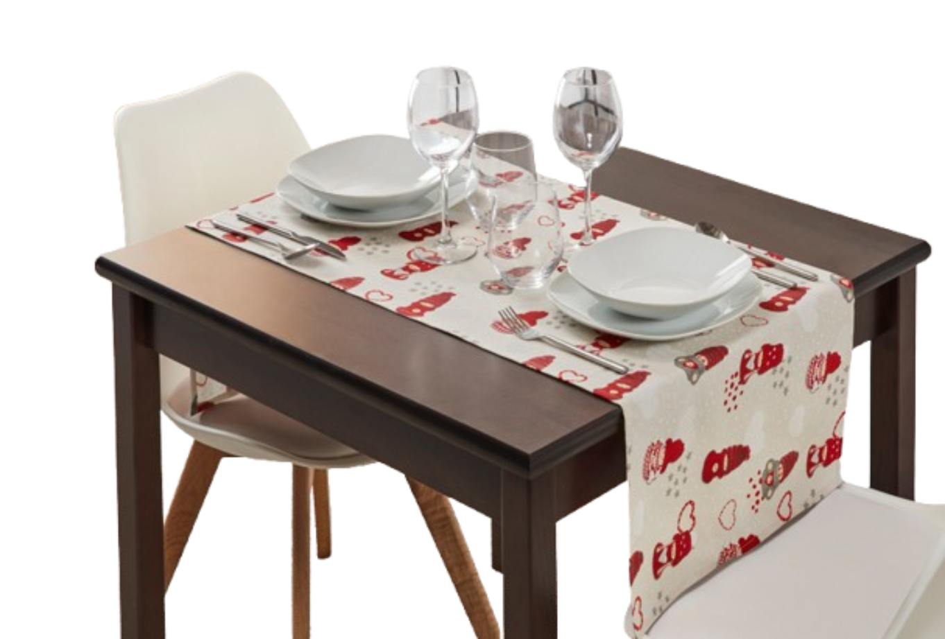 Dekor Weihnachts-Tischdecke Weihnachtswichtel Druck - 45 x 140 cm - Weihnachtsdruck