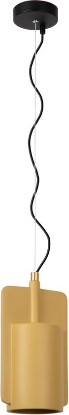 Lucide NINJA – Hängeleuchte – Ø 11,5 cm – 1xE27 – Gelb – Japandi