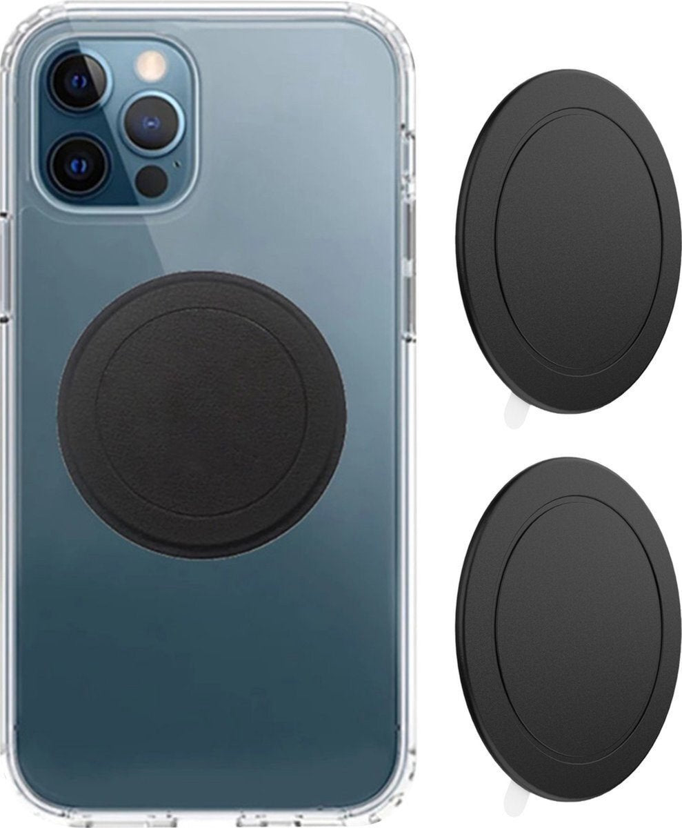 iSetchi MagSafe Magnetplattenset universal (2er Pack) - Für kabellose Ladegeräte - Magnetischer Aufkleberring für Telefonhalter und MagSafe-Zubehör - Passend für alle Handys und Cases